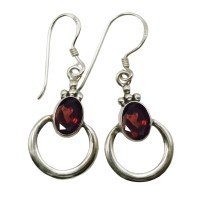 Orecchini Argento Granato