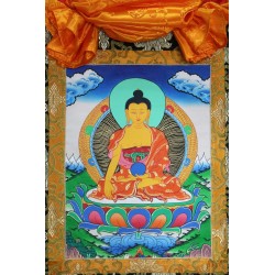 Thanka medio Buddha Shakyamuni