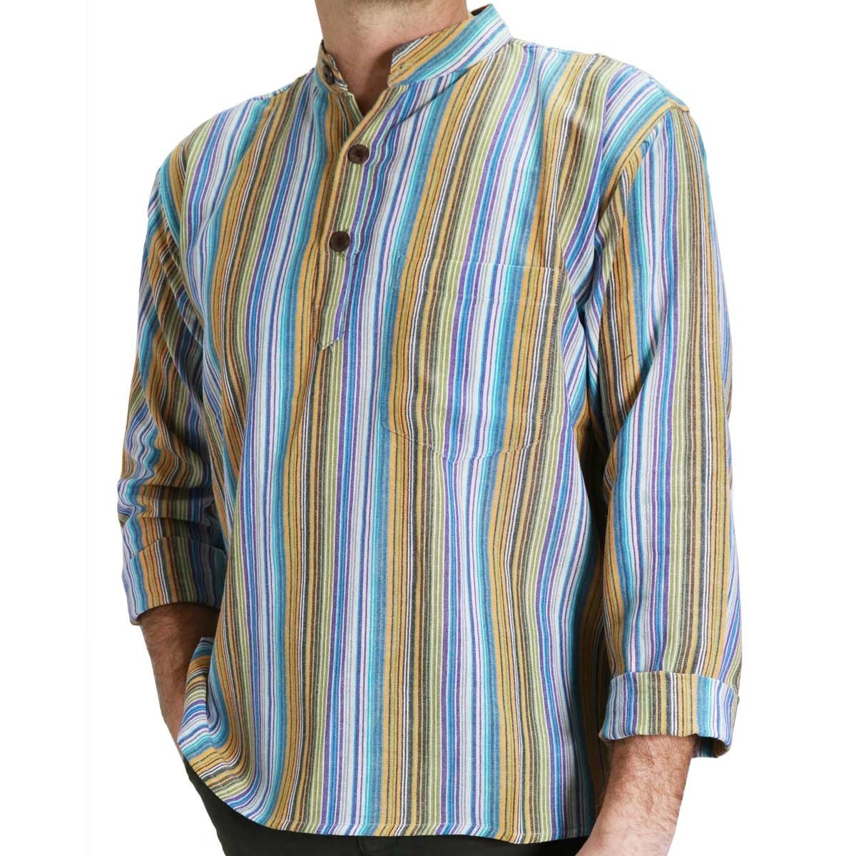 Camicia etnica uomo righe