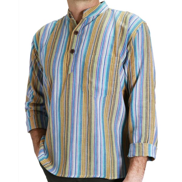 Camicia etnica uomo righe