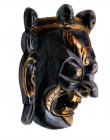 Maschera Mahakala in legno Nero e Oro