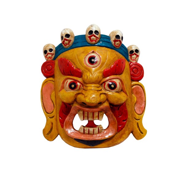 Maschera Mahakala gialla Piccola