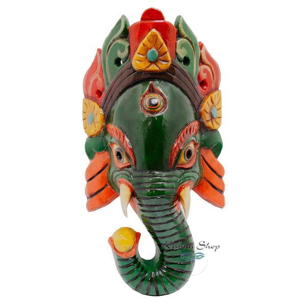 Maschera Ganesh verde grande