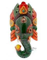 Maschera Ganesh verde grande