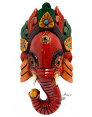 Maschera Ganesh rossa grande