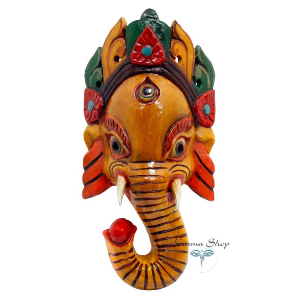 Maschera Ganesh gialla grande