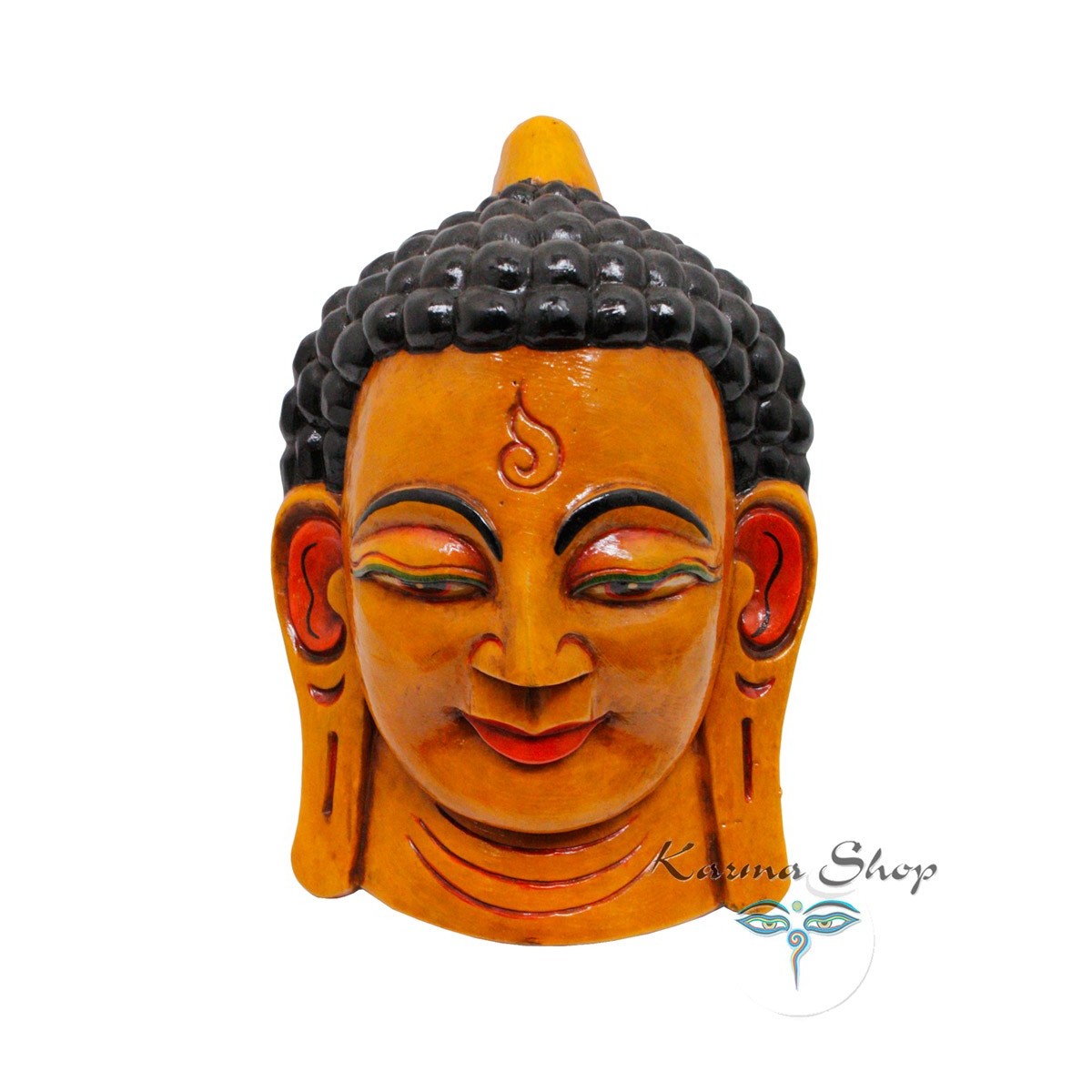 Maschera Buddha giallo Piccolo Maschera Buddha giallo Piccolo