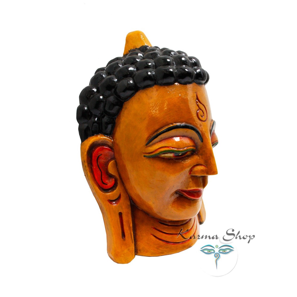 Maschera Buddha giallo Piccolo Maschera Buddha giallo Piccolo