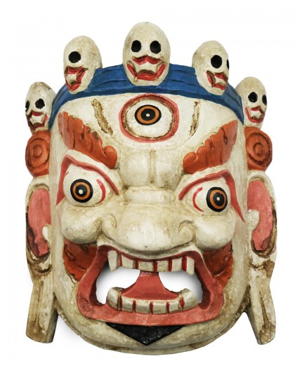 Maschera Mahakala in legno
