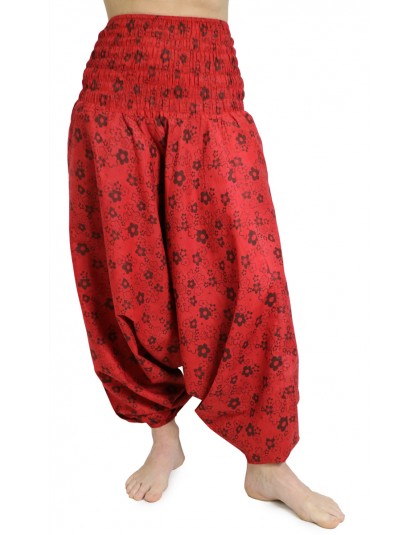 Pantaloni Arabi Fiori - Rosso