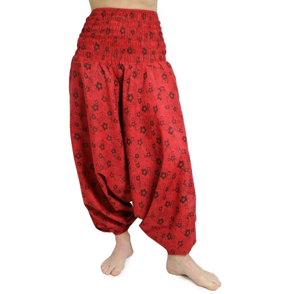 Pantaloni Arabi Fiori - Rosso