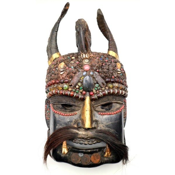 Maschera sciamanica Tharu grande