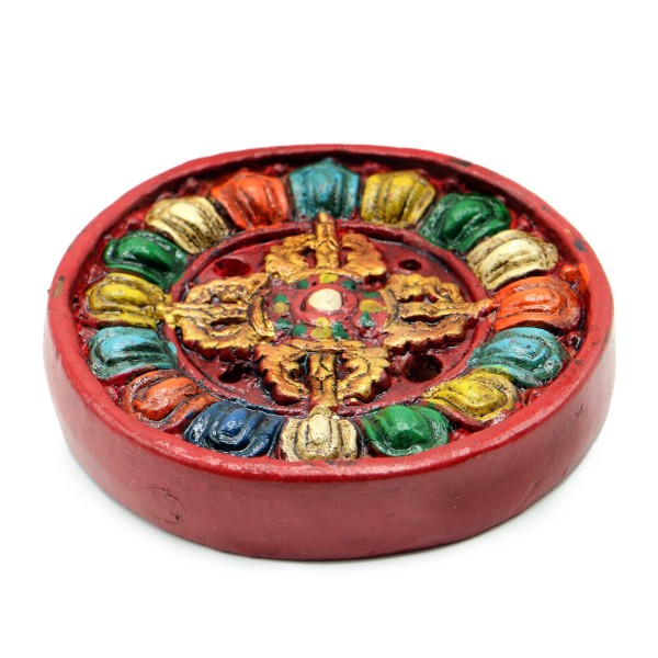 Bruciaincenso in terracotta doppio dorje