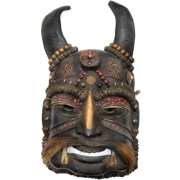 Maschera sciamanica Tharu grande