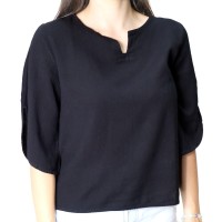 Camicia Donna Corta - Nera