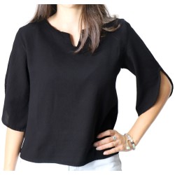 Camicia Donna Corta - Nera