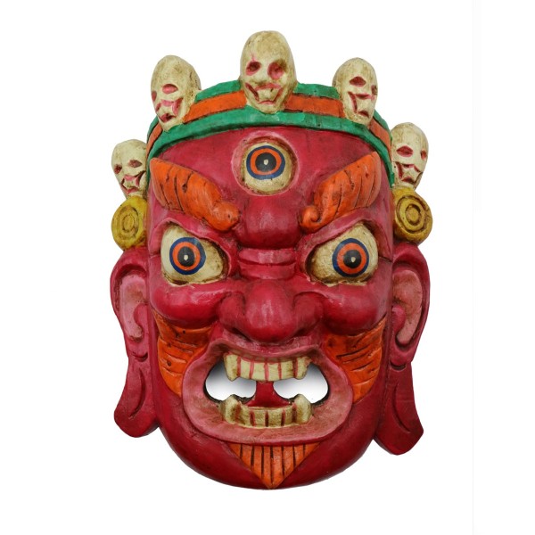 Maschera Mahakala rossa/verde Media