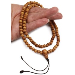 Mala 108 grani legno chiaro piccolo Mala 108 grani legno chiaro piccolo