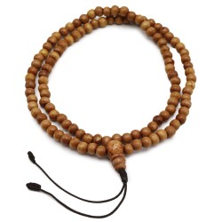 Mala 108 grani legno chiaro piccolo Mala 108 grani legno chiaro piccolo