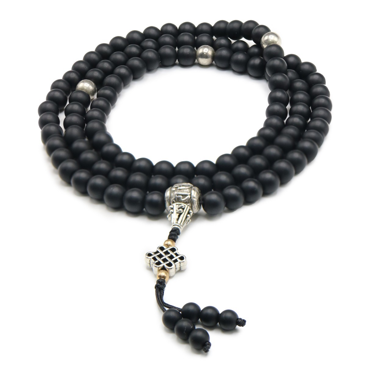 Mala 108 grani in Shaligram Nodo Infinito Mala 108 grani in Shaligram Nodo Infinito