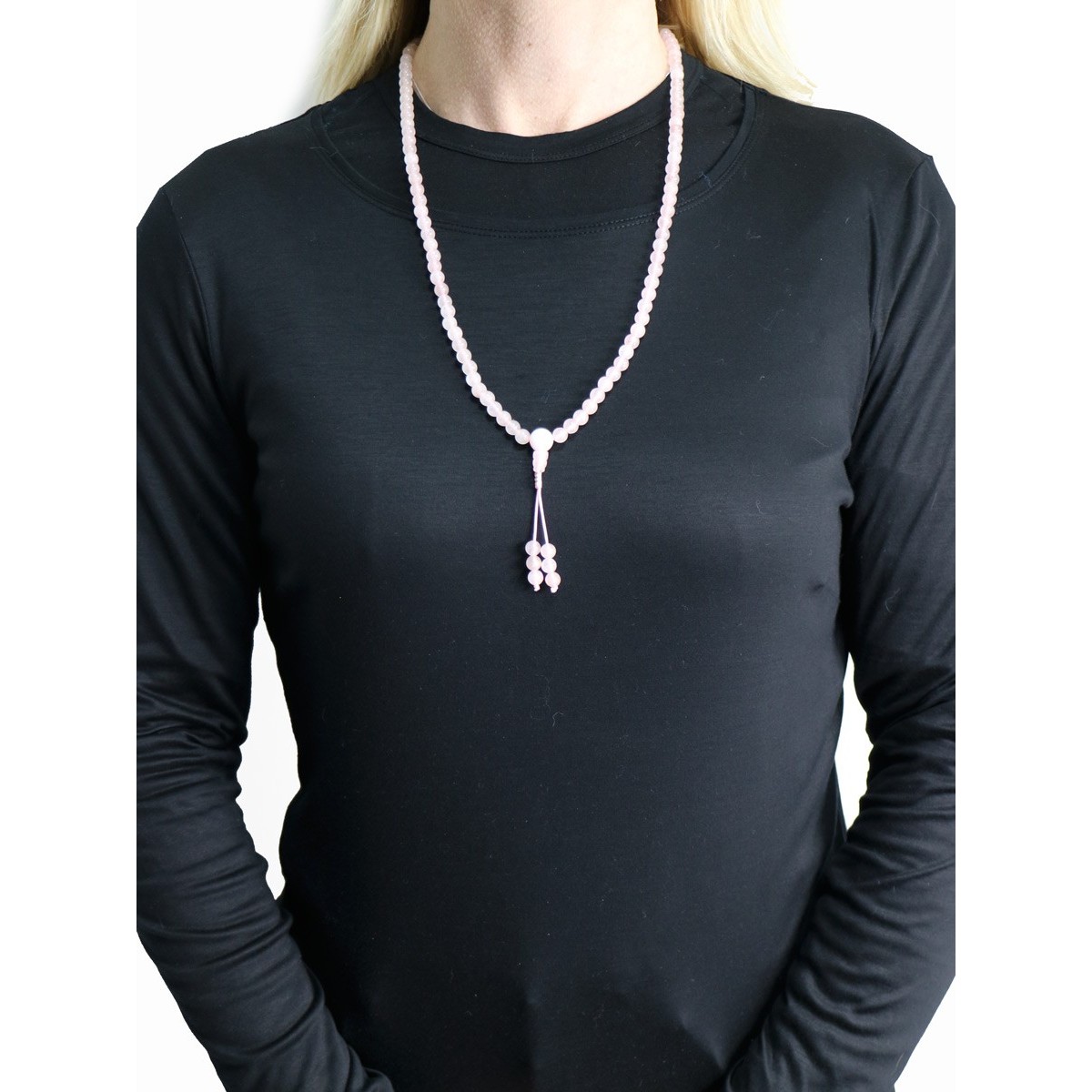 Mala 108 grani in Quarzo Rosa piccolo
