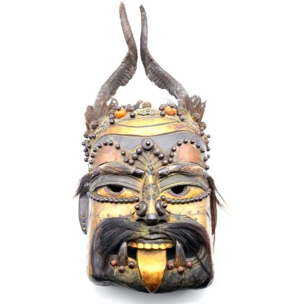 Maschera sciamanica Tharu grande