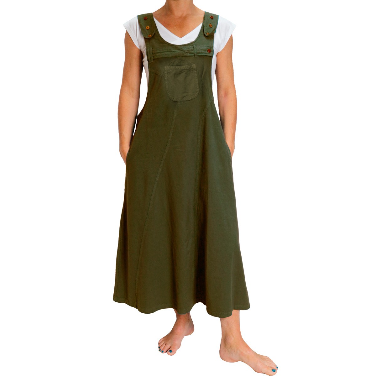 Salopette Vestito - verde militare Salopette Vestito - verde militare