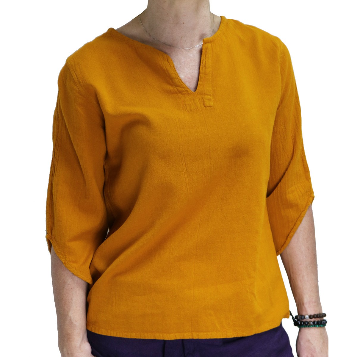 Camicia Donna Corta - Senape Camicia Donna Corta - Senape