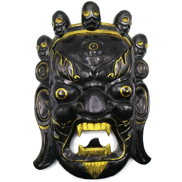 Acquista Maschera Mahakala nero e oro XL su Karmashop.it