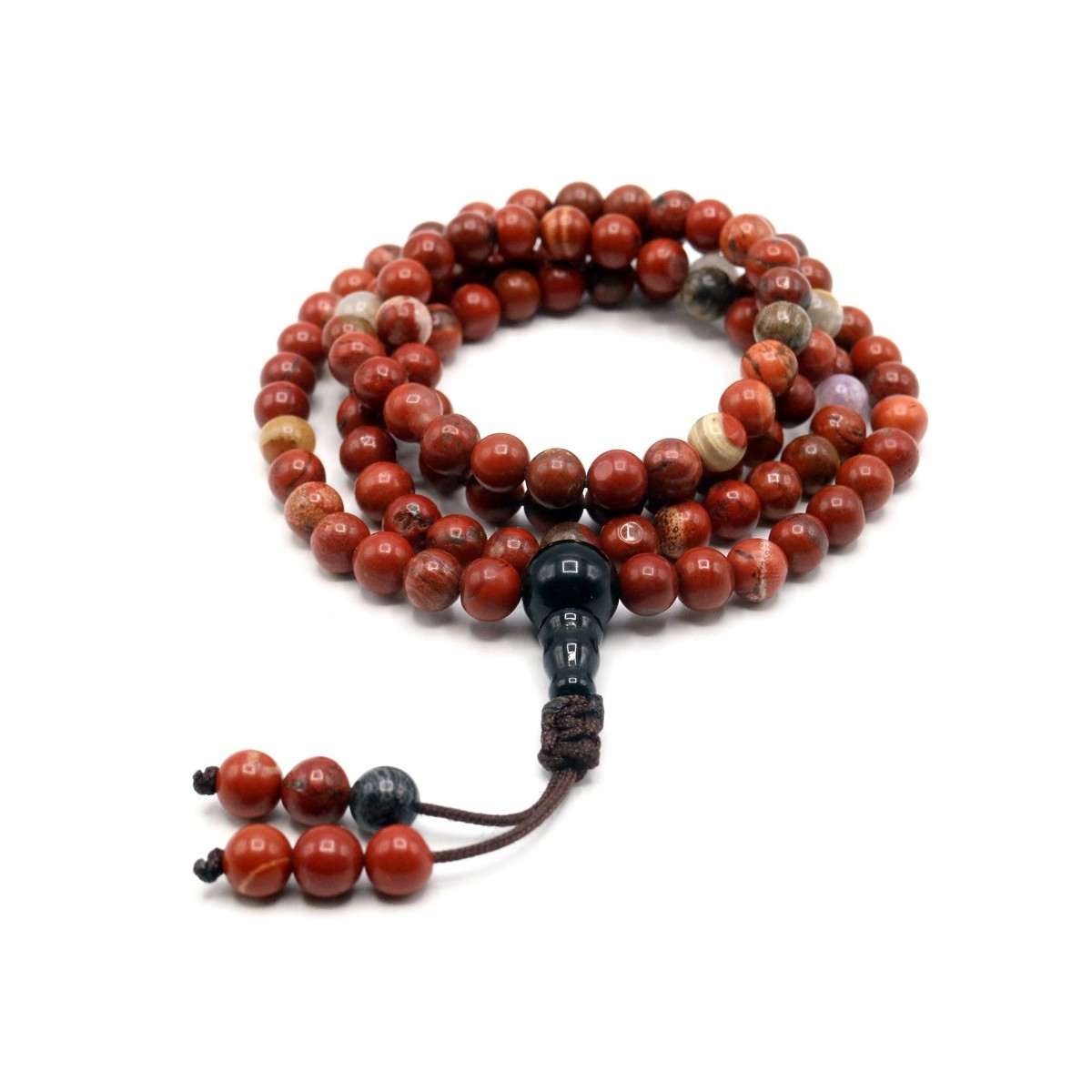 Acquista Mala 108 Grani Diaspro rosso con grano da 6 mm su Karmashop. Acquista Mala 108 Grani Diaspro rosso con grano da 6 mm su Karmashop.