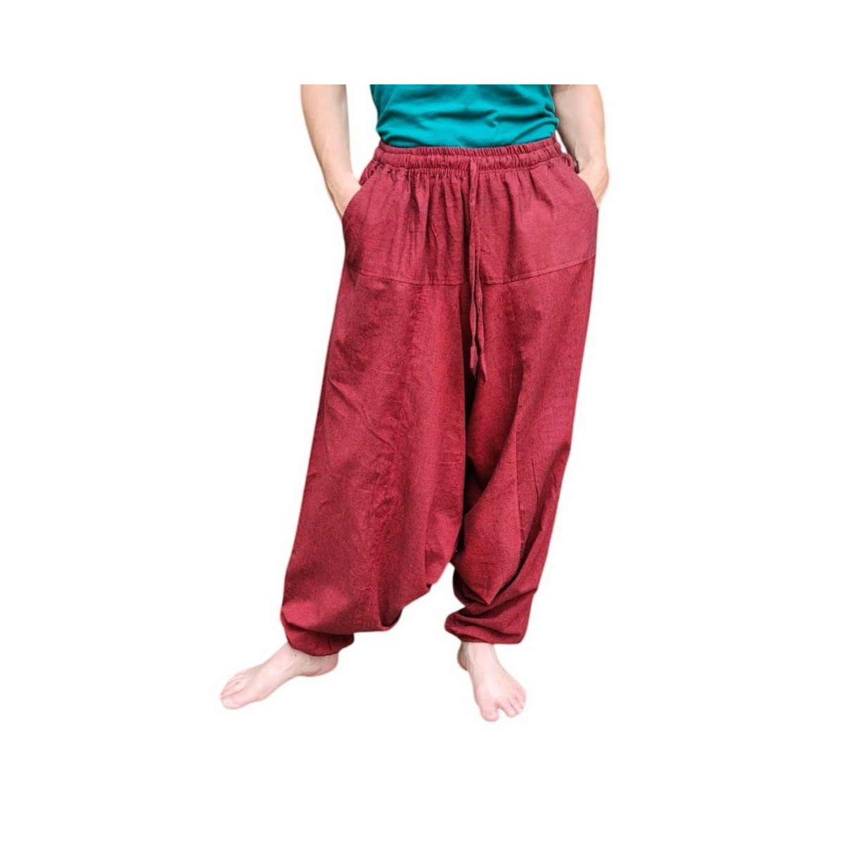 Acquista Pantaloni Arabi Simple bordeaux Unisex su Karmashop.it