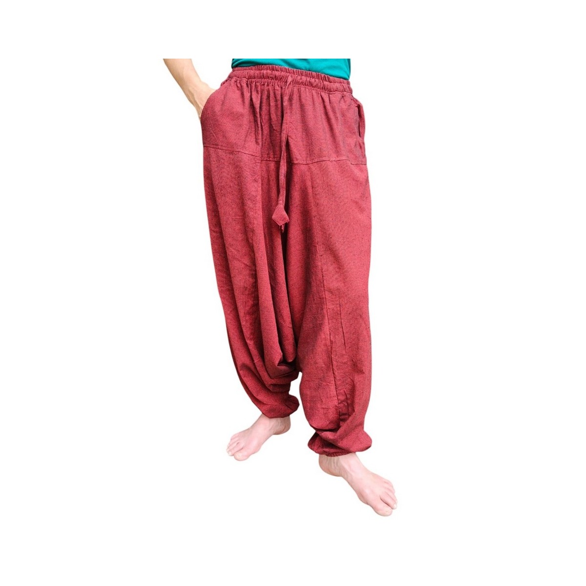 Acquista Pantaloni Arabi Simple bordeaux Unisex su Karmashop.it