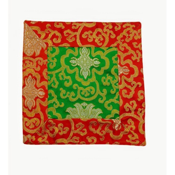 Acquista Buddhist Altar Cloth blu-bordo giallo grande su Karmashop.it