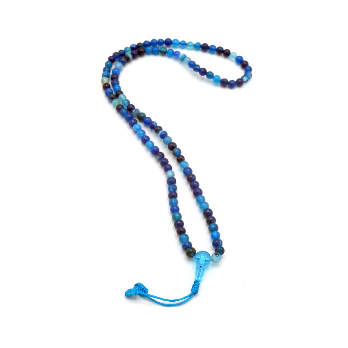 Acquista Mala 108 Agata Blu con grano da 6 mm su Karmashop.