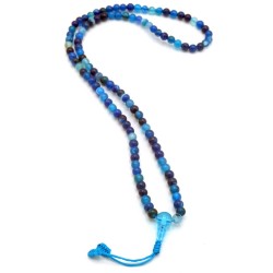 Acquista Mala 108 Agata Blu con grano da 6 mm su Karmashop.
