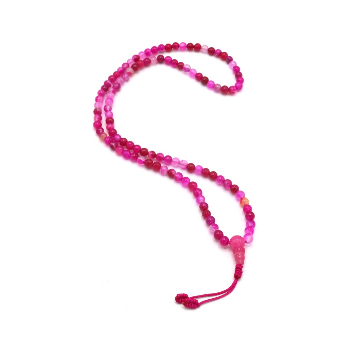 Acquista Mala 108 Agata Rosa con grano da 6 mm su Karmashop.