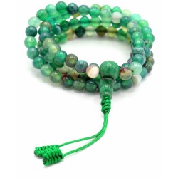 Acquista Mala 108 Agata Verde con grano da 6 mm su Karmashop.
