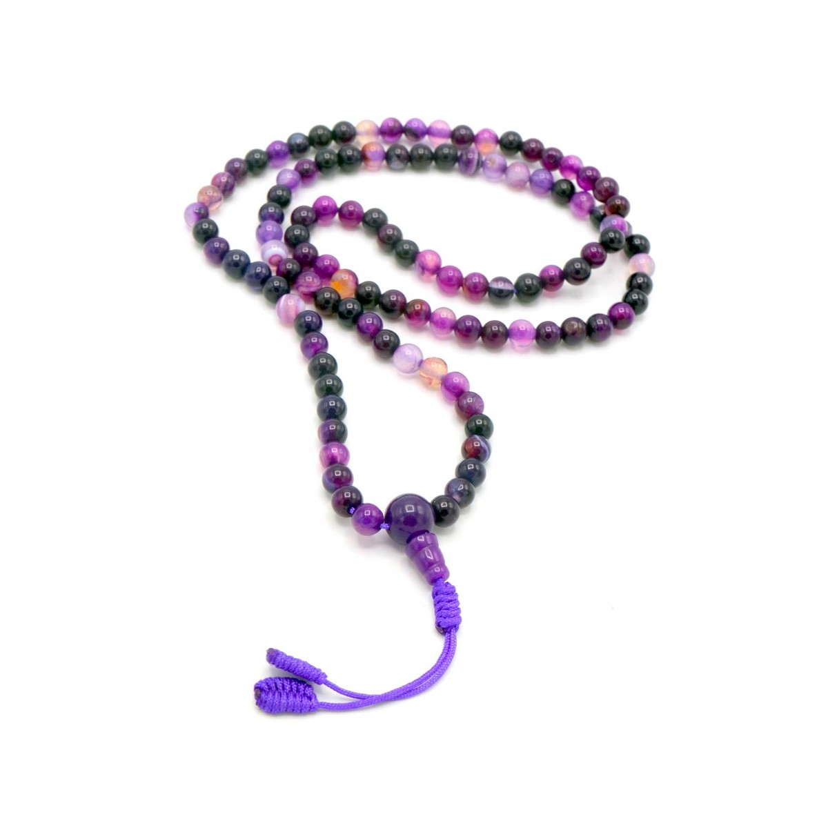 Acquista Mala 108 Agata Viola con grano da 6 mm su Karmashop.