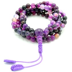 Acquista Mala 108 Agata Viola con grano da 6 mm su Karmashop.