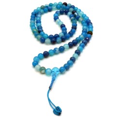 Acquista Mala 108 Agata Blu con grano da  su Karmashop.