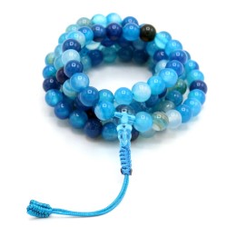 Acquista Mala 108 Agata Blu con grano da  su Karmashop.