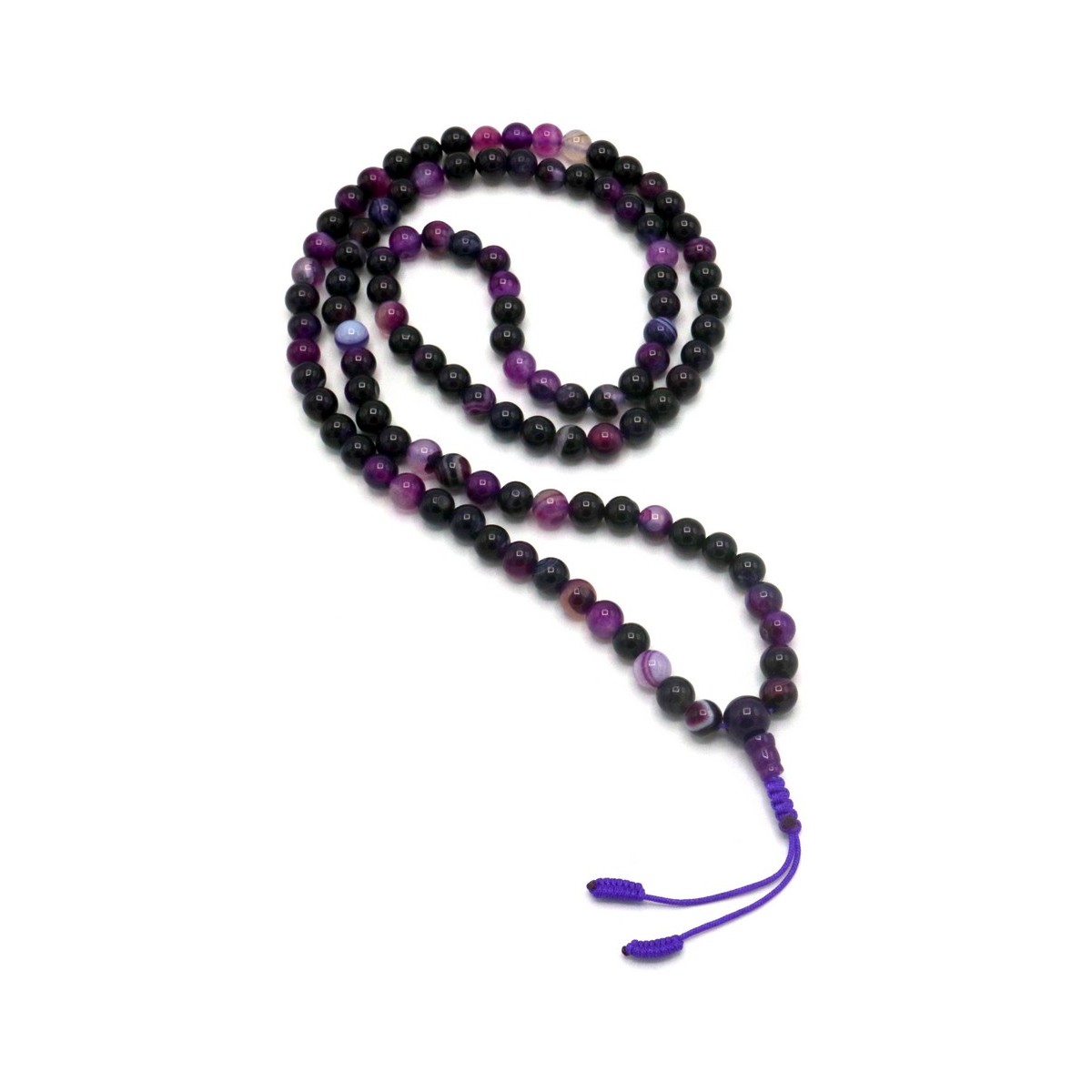 Acquista Mala 108 Agata Viola con grano da 6 mm su Karmashop.