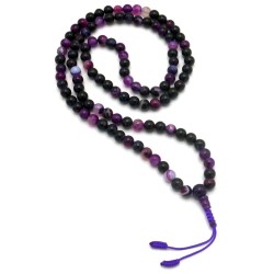 Acquista Mala 108 Agata Viola con grano da 6 mm su Karmashop.
