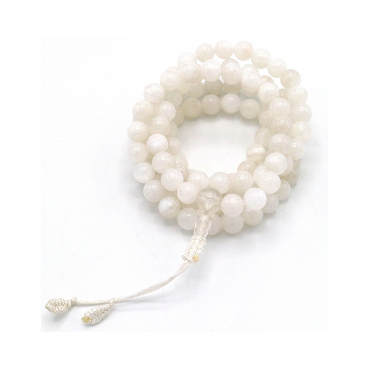 Acquista Mala 108 grani Pietra di Luna su Karmashop.it