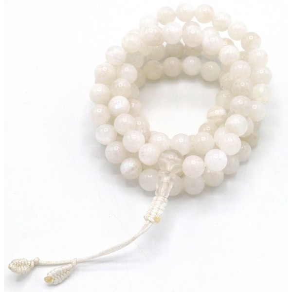 Acquista Mala 108 grani Pietra di Luna su Karmashop.it