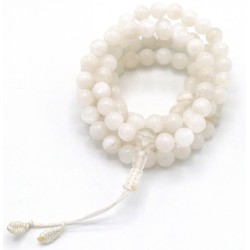 Acquista Mala 108 grani Pietra di Luna su Karmashop.it