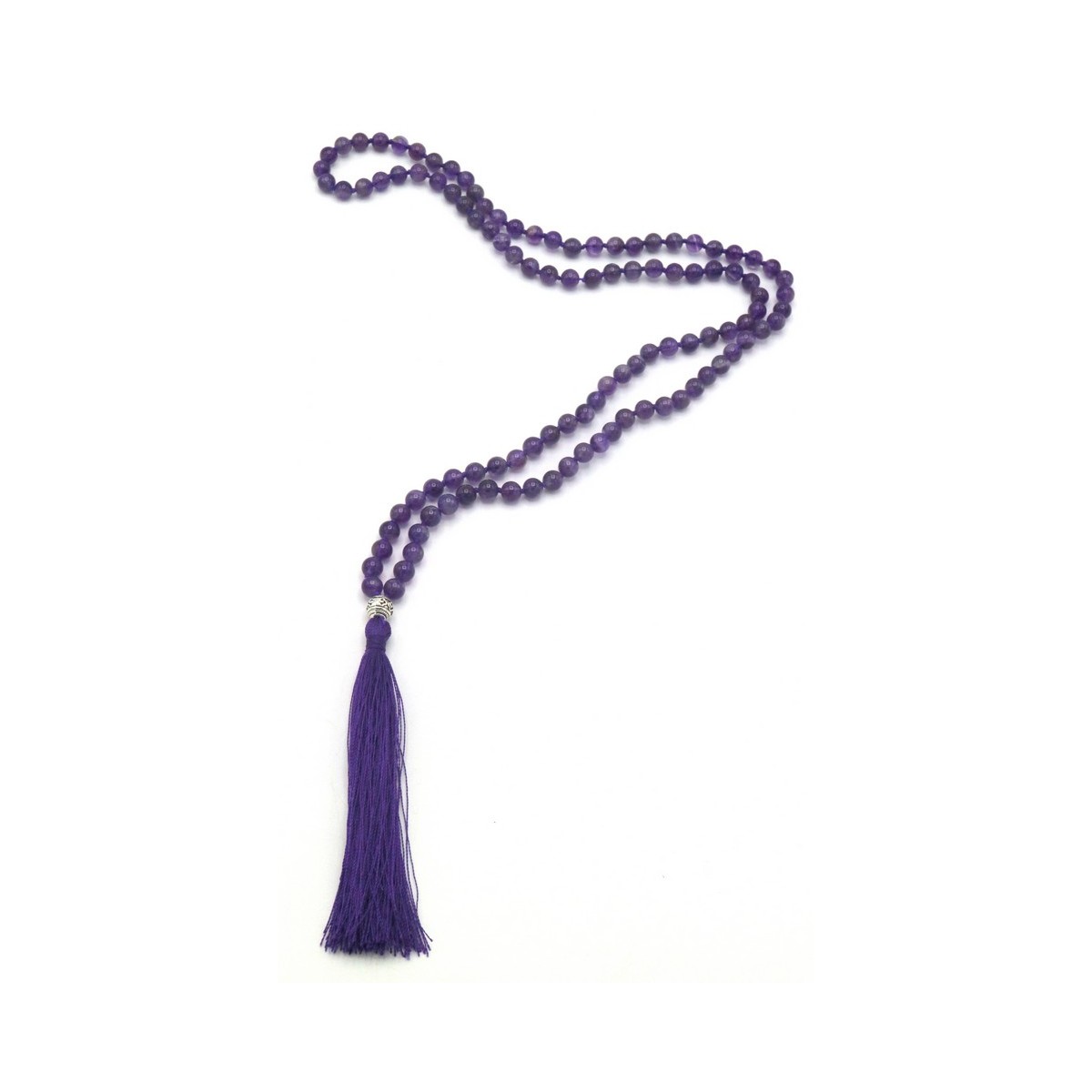 Acquista Mala 108 Grani ametista con grano da 6 mm su Karmashop.