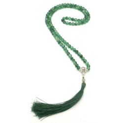 Acquista Mala 108 grani Giadeite Guru in metallo e nappa su Karmashop.