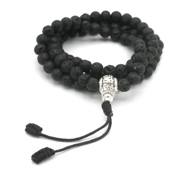 Acquista Mala 108 grani Pietra Lavica con grano da 6 mm su Karmashop.i