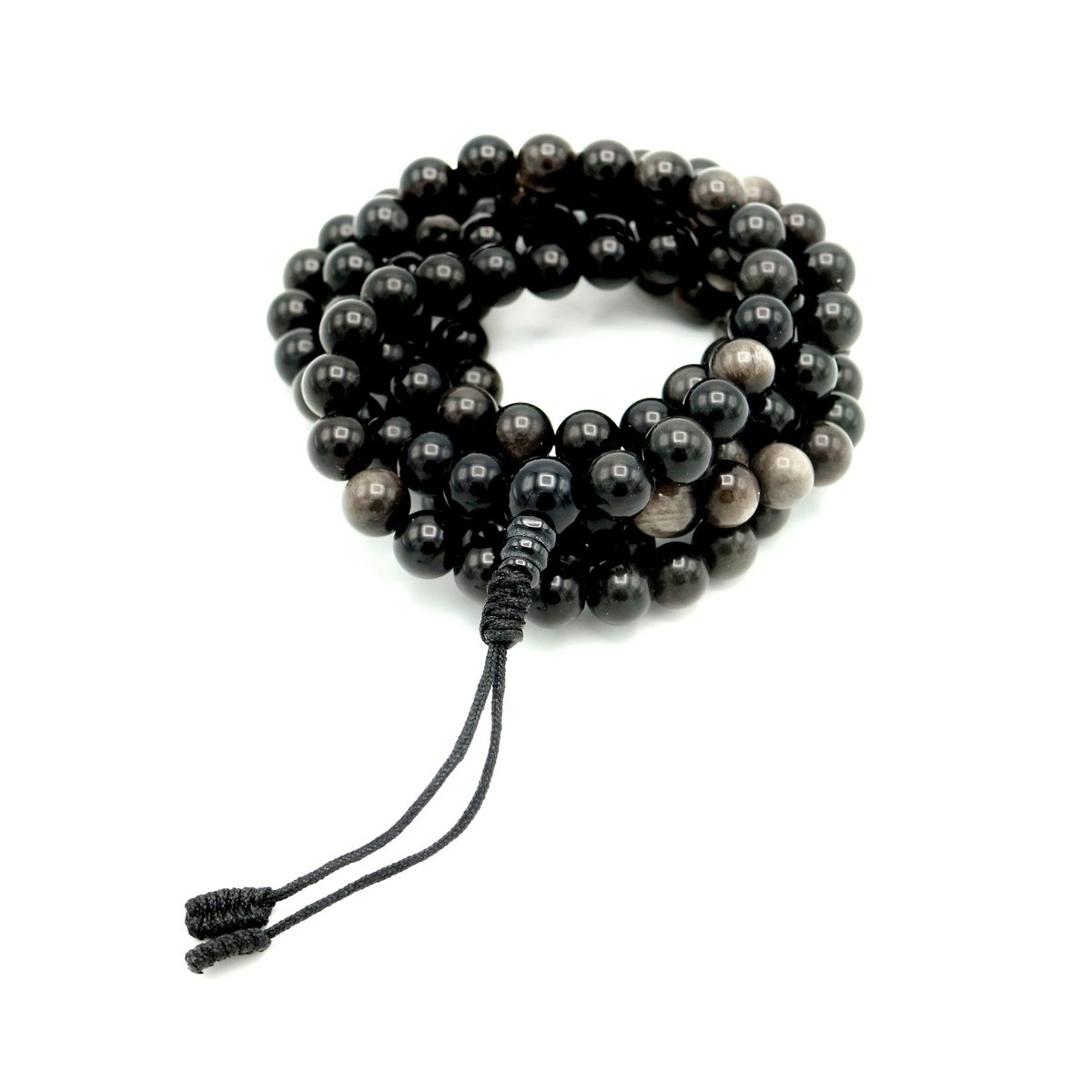 Acquista Mala 108 grani Ossidiana su Karmashop.it
